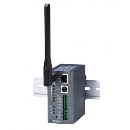 ATOP SW5001 er en 1 port Serieportserver, 1 x RS232 / RS422 / RS485, Wifi