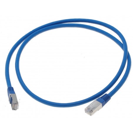 Cat. 6 netværkskabel, RJ45, STP, AWG28, blå, 20mforSTP