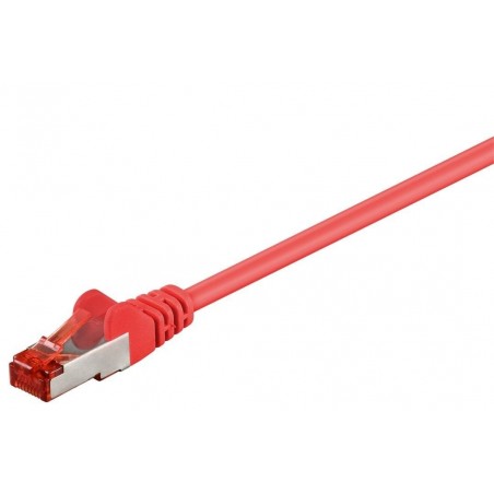 Cat. 6 netværkskabel, RJ45, STP, lige, rød, 50m