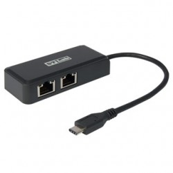 USB3.1c to Ethernet 1Gbit 10/100/1000 - USB type C 3.1 to 2 x RJ45 ports