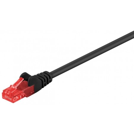 25cm Standard RJ45 Cat. 6 network cable - UTP - Black - 0.25m - DANBIT