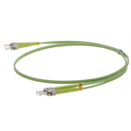Fiberkabel, Multi mode, ST-ST, 3m, 50/125my, OM5, Limefarve, LSZH, DUplex