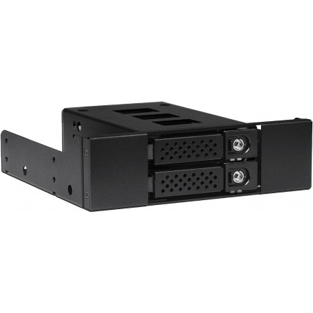 Hard disk tray for 2 x 2½" SAS/SATA SSD/HDD fills as 5½" unit RW225-12G