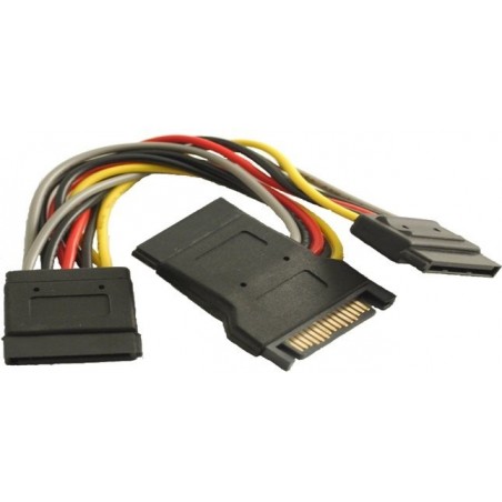 SATA cable with 3 x power plugs