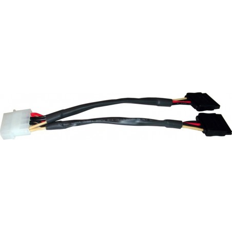 MOLEX 5 1/4 til 2 x 15 PIN sata forsyning,