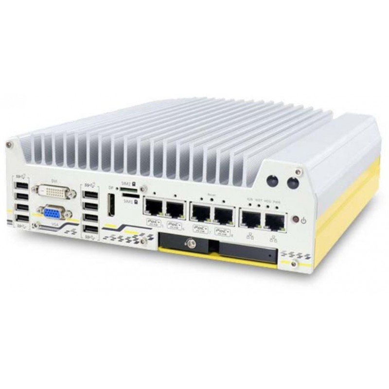 Embedded Fanless PC CAN bus interface RAID 0/1 POE Intel Gen 8/9 for Car and train use E-MARK and EN 50155 approval