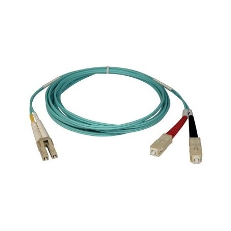 Armeret fiberkabel, Multimode, LC-SC, 25m, 50/125my, OM4, Lyseblå, LSZH, Duplex