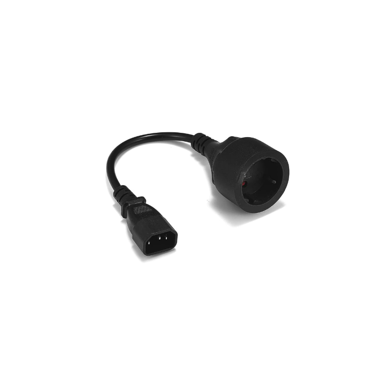 IEC 320 C14, Adapter, Schuko Hun, CEE7/4, 250V PDU til IEC-stik