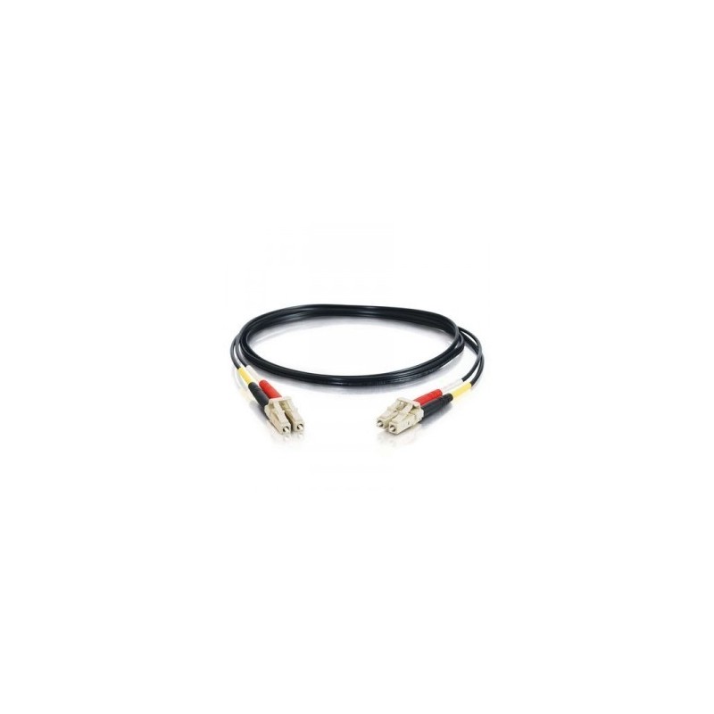 Armeret fiberkabel, Multi mode, LC-LC, 7.5m, 62,5/125my, Sort, LSZH, Duplex