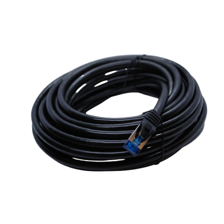 Cat. 6a RJ45, SSTP, PE outdoor cable, black, 7.5m