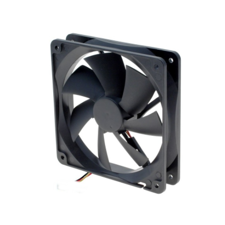 12VDC fan 90 x 90 x 25 mm with thermo sensor and automatic speed control. RPM sensor for PC