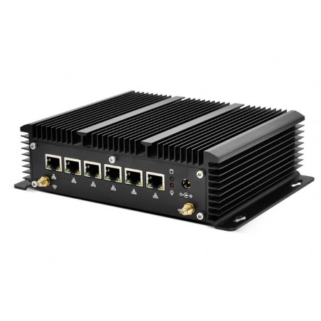 VPN router, Firewall, Blæserløs embedded PC med 6x Ethernet