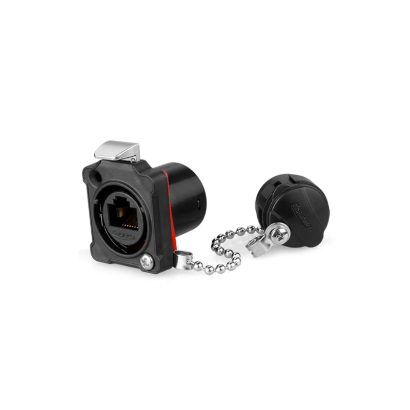IP67 vandtæt chassis- / Panel RJ45 gennemgangsstik UTP