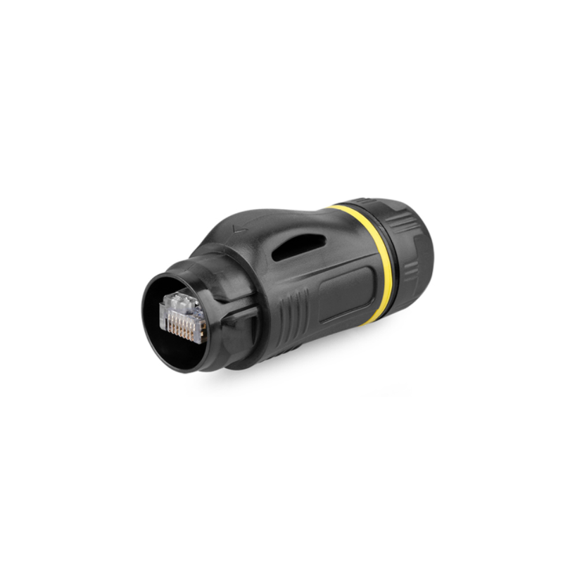 IP67 vandtæt plasthus til RJ45 UTP patch-kabel.