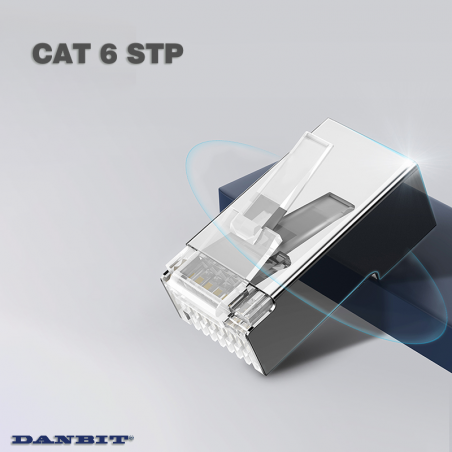 RJ45-stik kat. 6 STP 1,2 mm | Nikkel & Guldbelagt