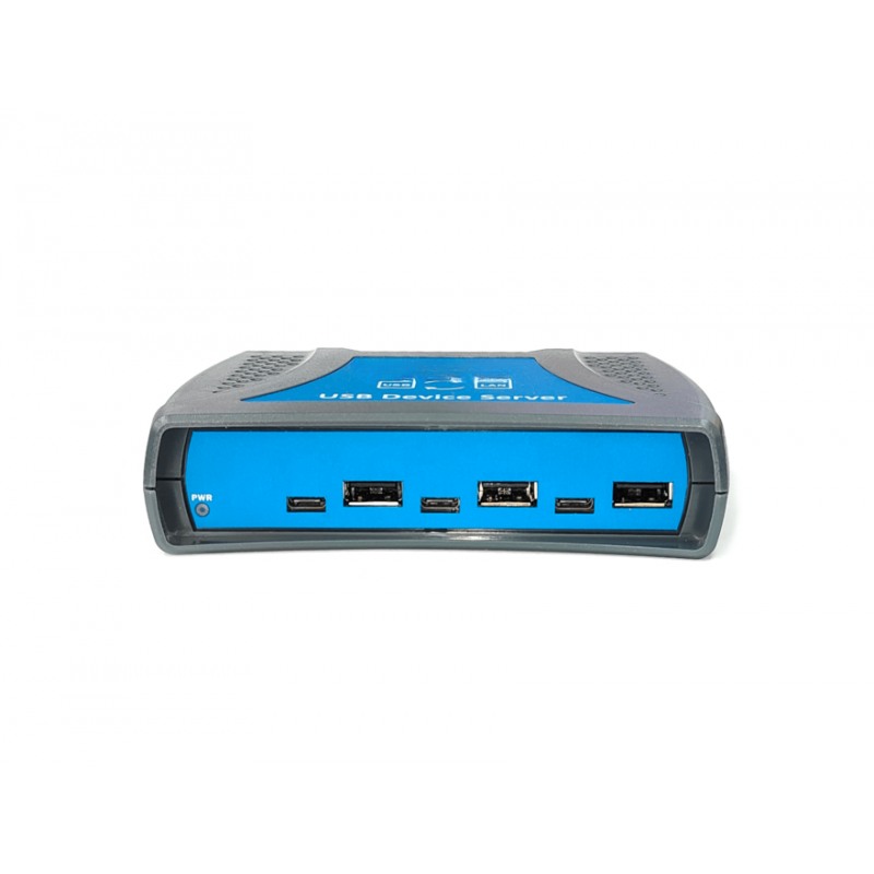 8 Port USB-A, USB-C Device Server TCPI/IP DIN mounting USB over Ethernet HUB Anyplace