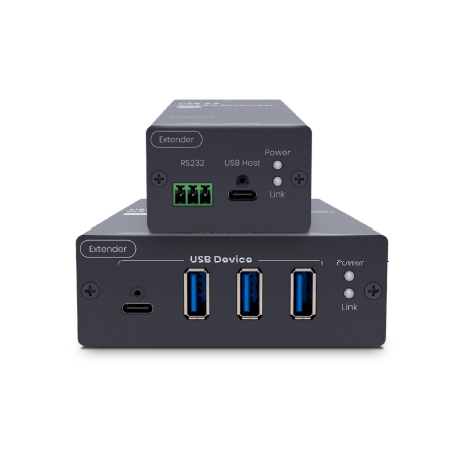 4-port USB 3.2 Gen1 type-C and type-A Extender up to 100m over CAT6a