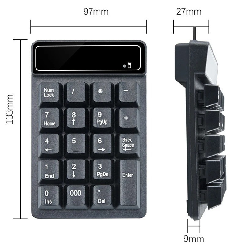 Numerisk tastatur - USB - 19 Taster