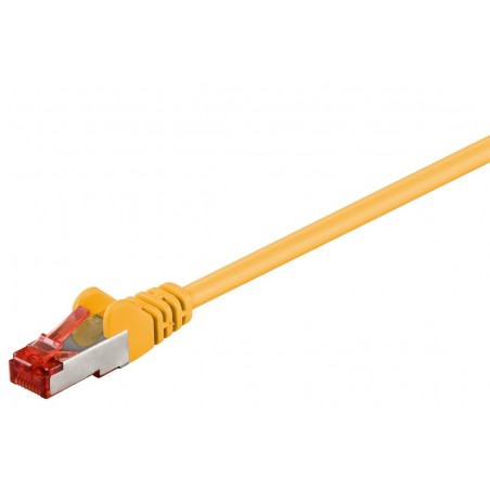 Cat.6 S/FTP Network Cable - Shielded RJ45, Yellow, 2 meter