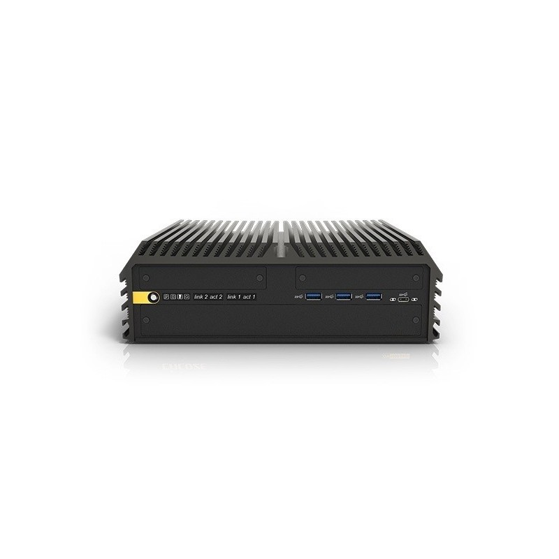 Blæserløs IOT GPU-computer -40°C til 70°C, RS232/USB, 64GB RAM