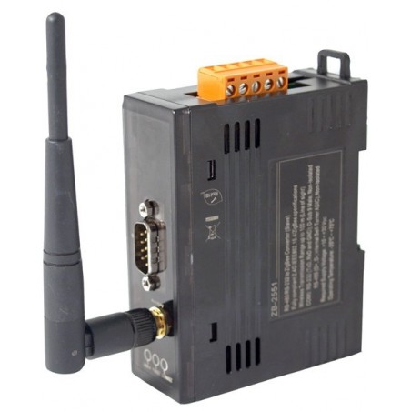 Zigbee Router - Wireless IO module. RS232 and RS485 to Zigbee converter. ICP DAS ZT-2551 CR module