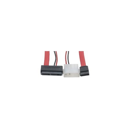 Micro SATA til SATA adapter med strøm - kabel med han / hun