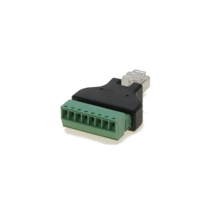 Adapter female connector terminal block RJ45 8-pin