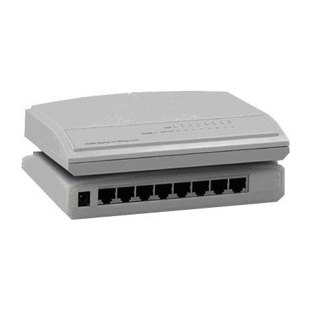 8 ports 10/100/1000Mbit switch. Ikke til krydsede kabler. 5VDC