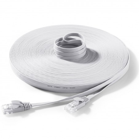 Cat. 6 ultra slim netværks fladkabel, PoE, RJ45, STP til Gigabit ne...