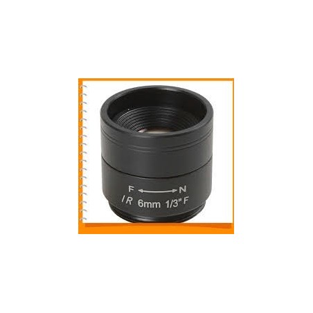 Objektiv 6 mm Megapixel linse manuel blænde, CS mount