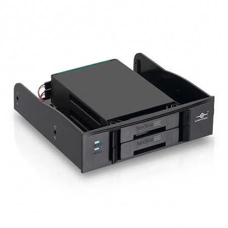 5 1/4 Hard Drive Bay for 2x2½ SSD or HDD discs, with SATA interface HOT SWAP Support- Danbit A / S