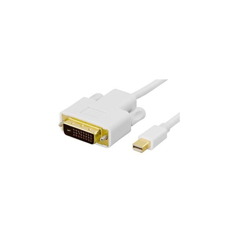 Mini Displayport til DVI kabel på 1 mforMini DisplayPort
