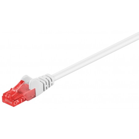 Netværkskabel RJ45 Kat.6 U/UTP, uskærmet, guldkontakter, AWG24, hvi...