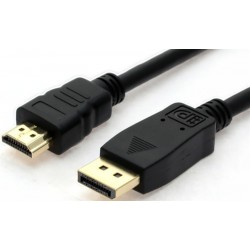 DisplayPort 4k to HDMI 1.2 Cable - 5m Male-Male Gold-Plated with Lock