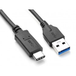 Data charging cable USB-C 3.0/3.1 to USB C 3.1 Superspeed -10Gbit/S - Type USB-C - A Male, black, 2.0 m