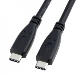 Cable USB C to C male USB-C 1.0M 3.1 superspeed cable supports up to 10GBit/s - Type C - C male, black,