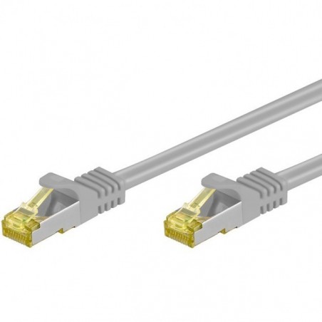Cat. 7 skærmet netværkkabel RJ45, AWG24, grå, 5,0m