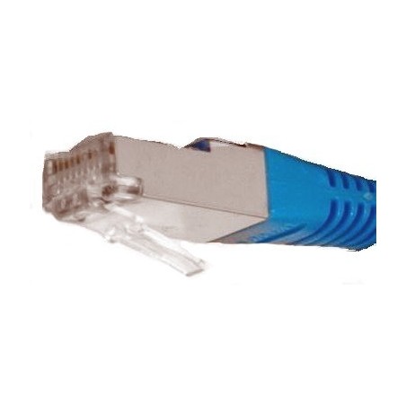 Network cable, screened and crossed, 2 m, blue, DANBIT