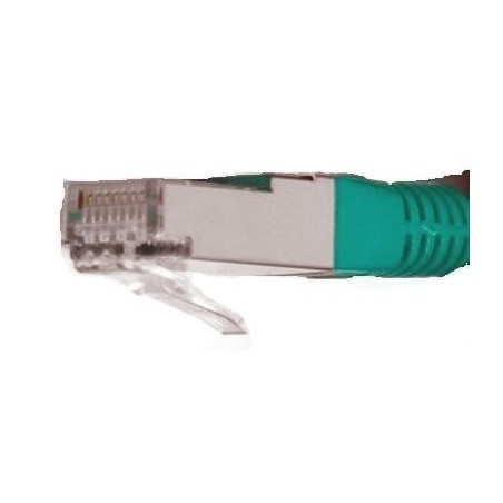Network cable, crossed and shielded, 2 m, green, DANBIT