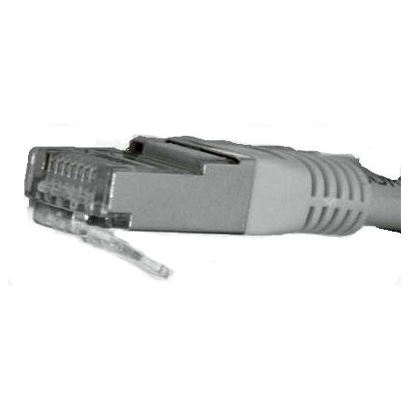 Network cable, unshielded and crossed, 2 m, gray, DANBIT